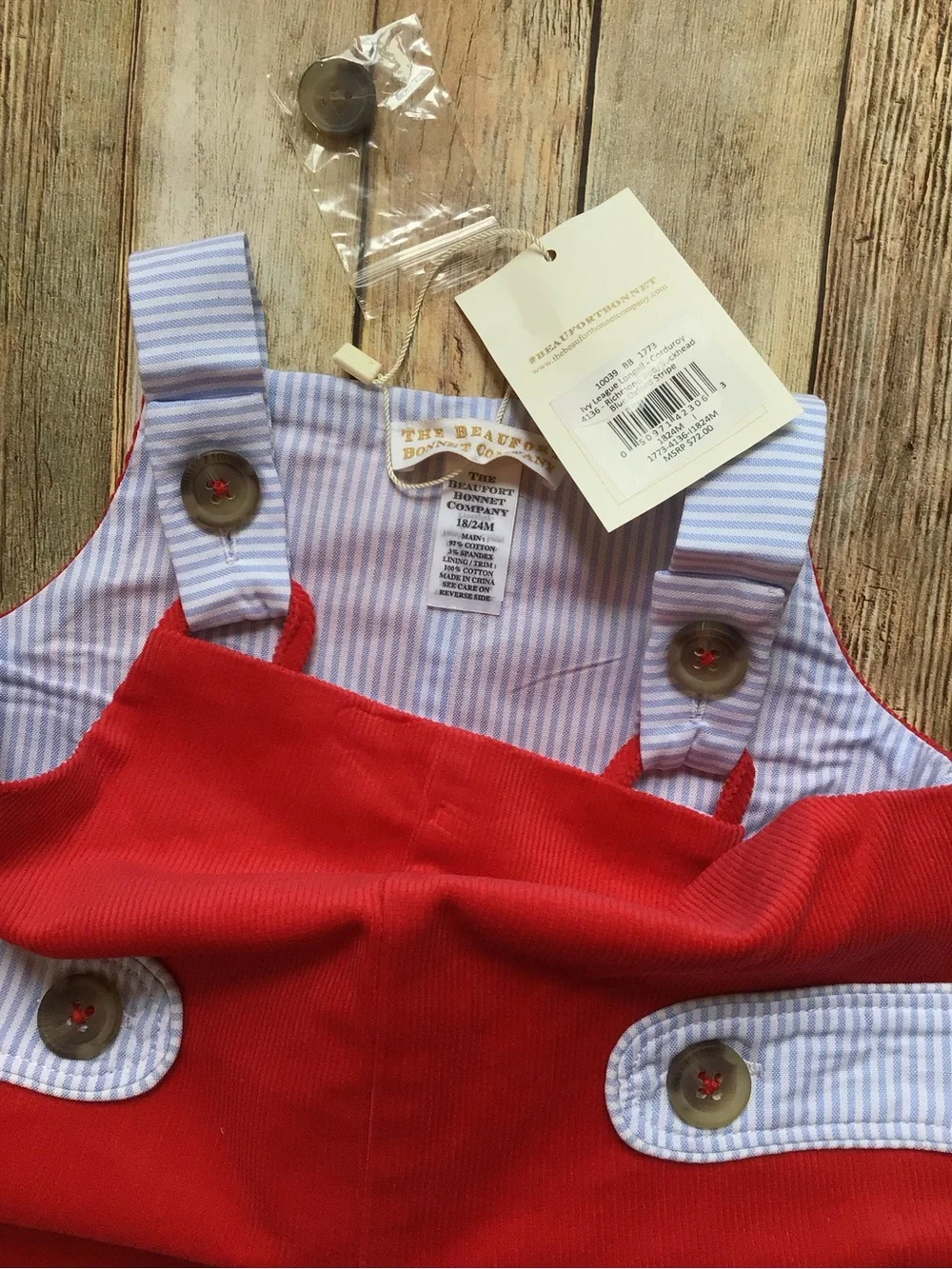 NWT Beaufort Bonnet TBBC Red Ivy League Longall